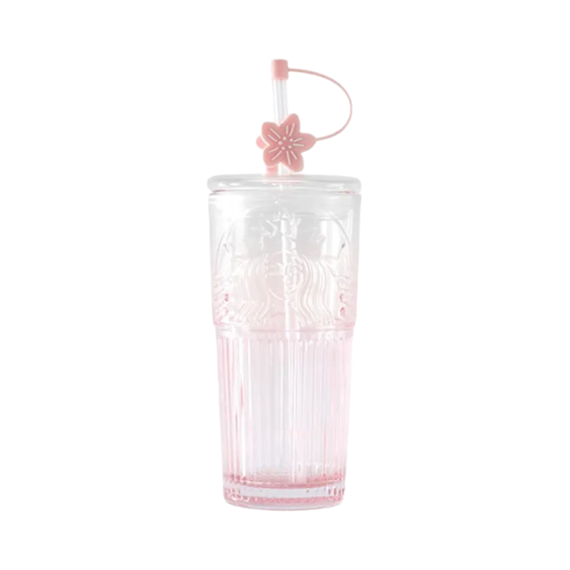 - Starbucks China Peach Blossom Gradient Straw Glass Pink 550ml