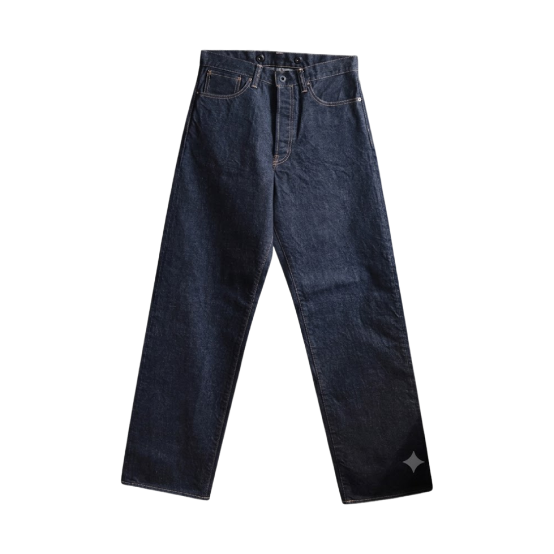 블랙 사인 14온즈 BS 데님 팬츠 와이드 스트레이트 다크 인디고(Black Sign 14oz BS Denim Pants Wide Straight Dark Indigo) - 1