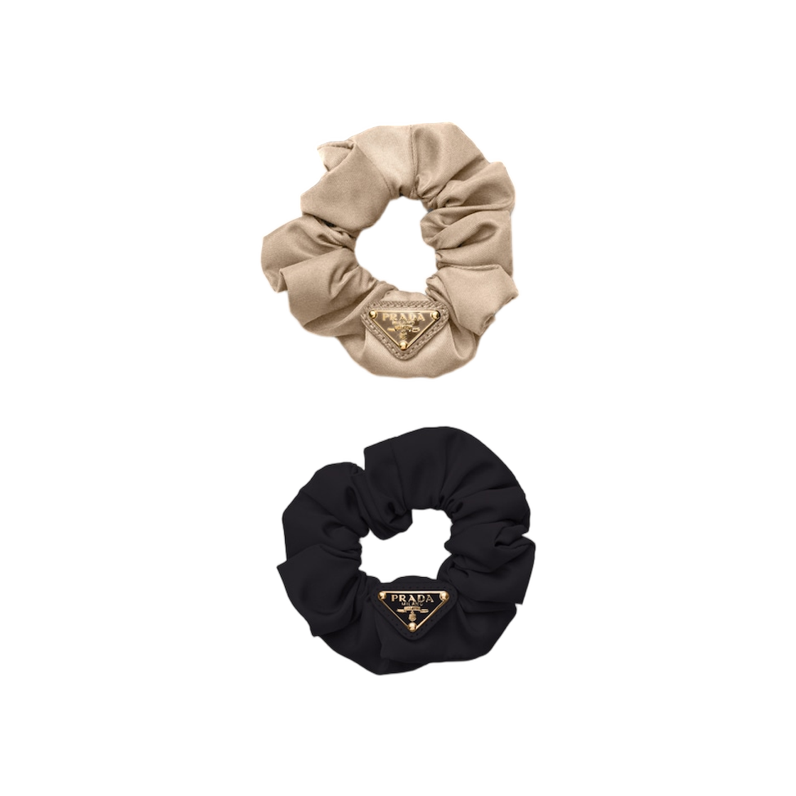 1IF296-2DMI-F0N28 (W) Prada Re-Nylon Hair Bands Black Cameo