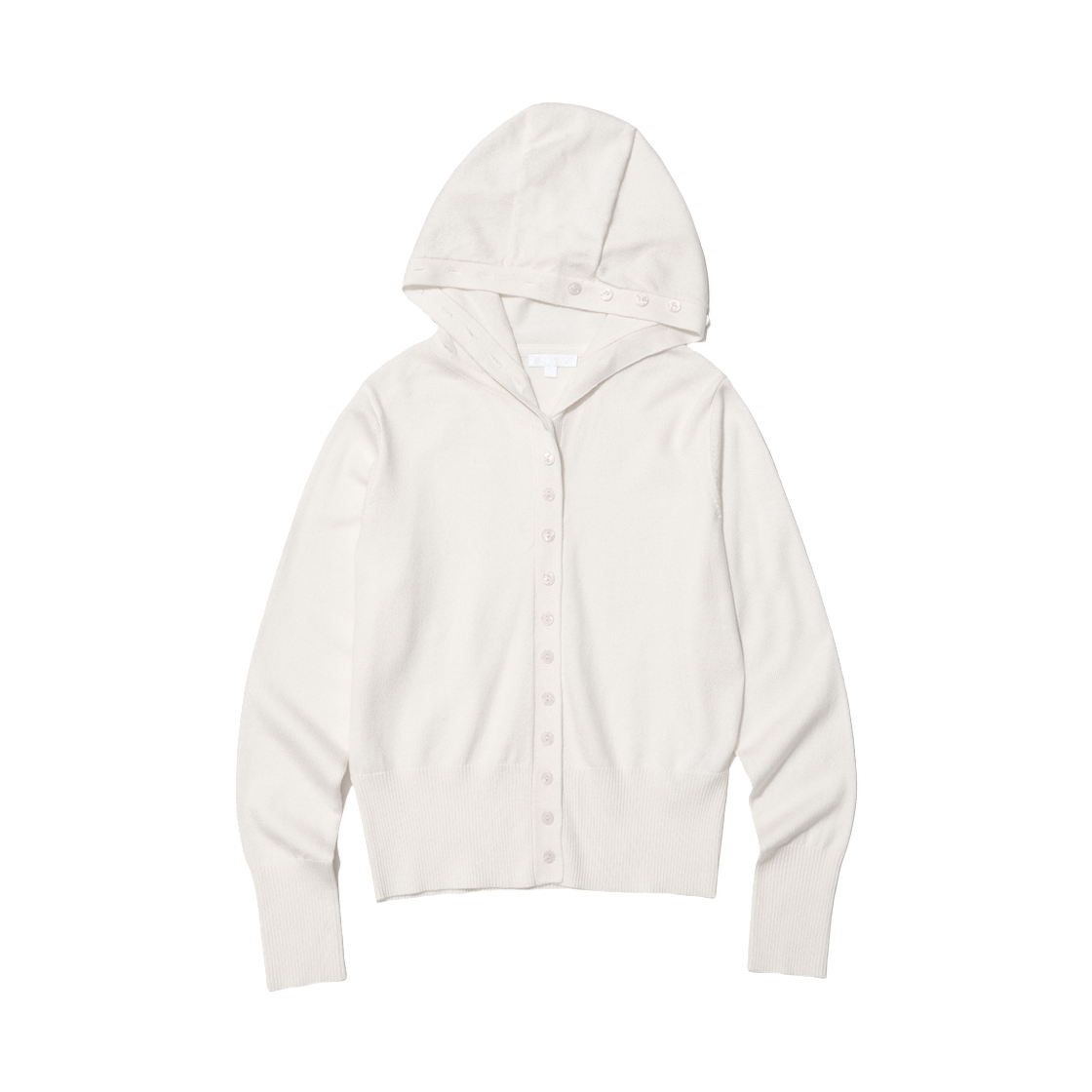 (W) 파르티멘토 PWC 후드 버튼 업 가디건 아이보리((W) Partimento PWC Hooded Button Up Cardigan Ivory) - 1