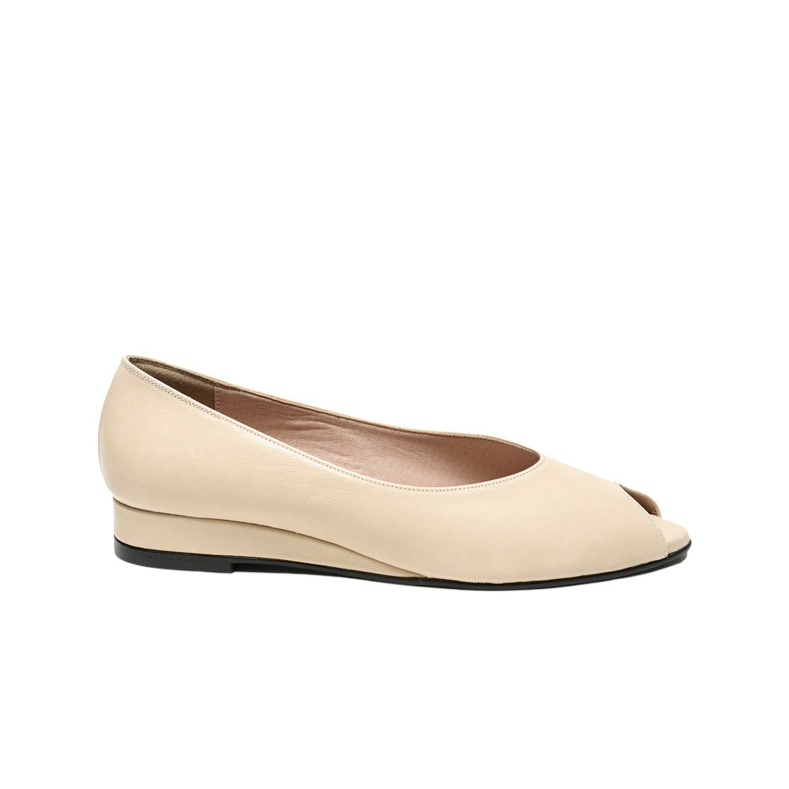 (W) 파르티멘토 오픈 토 웨지 플랫 슈즈 버터((W) Partimento Open Toe Wedge Flat Shoes Butter)