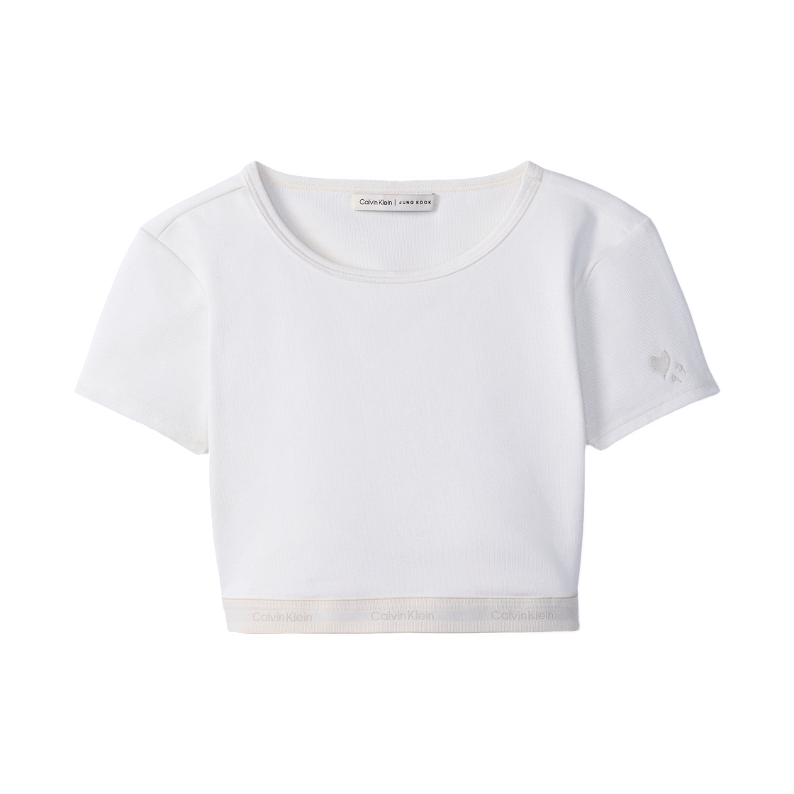 (W) 캘빈 클라인 x 정국 헤리티지 코튼 AF 티셔츠 브라렛 토푸((W) Calvin Klein x Jung Kook Heritage Cotton AF T-Shirt Bralette Tofu)