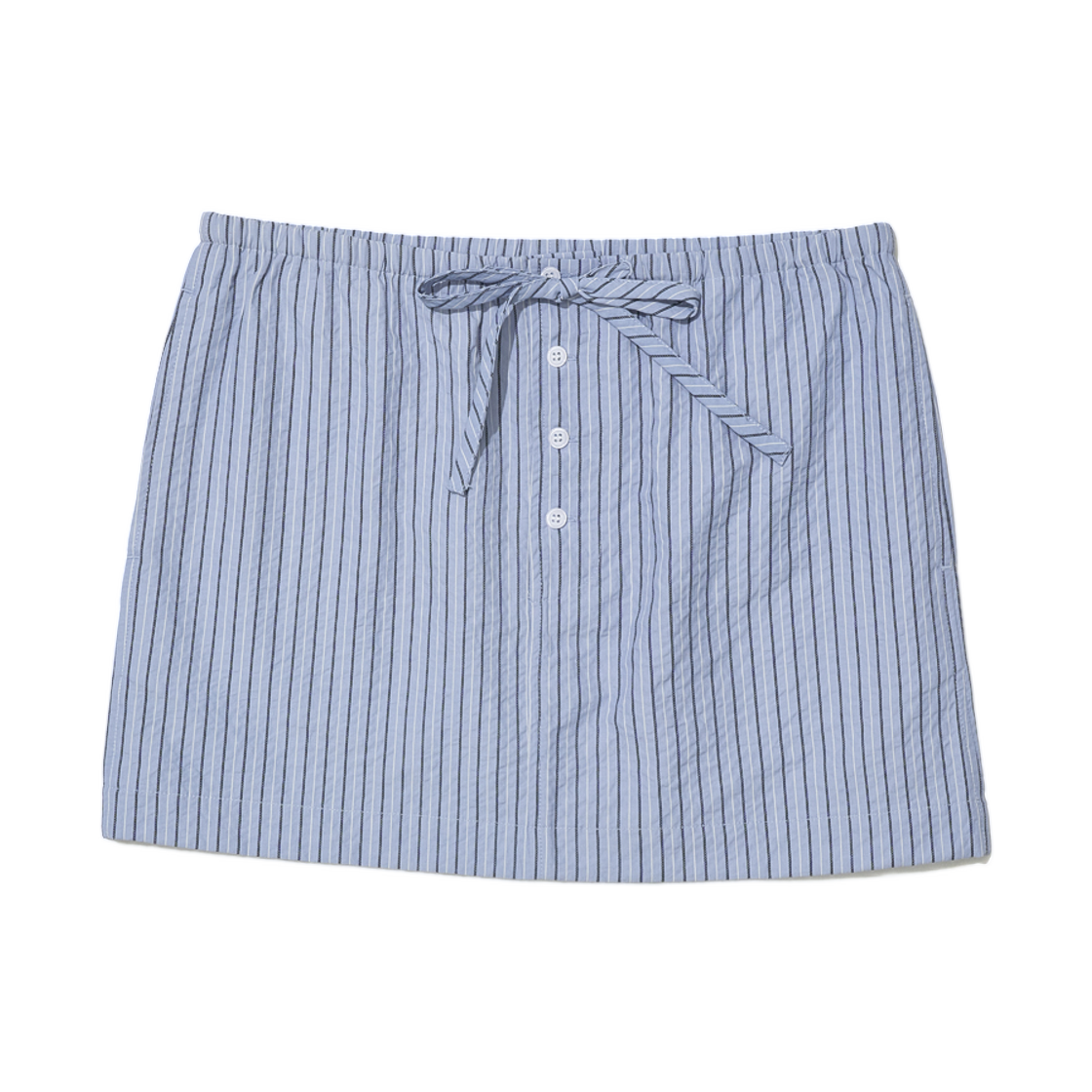 (W) 파르티멘토 PWC 이지 미니 스커트 스카이 스트라이프((W) Partimento PWC Easy Mini Skirt Sky Stripe) - 1