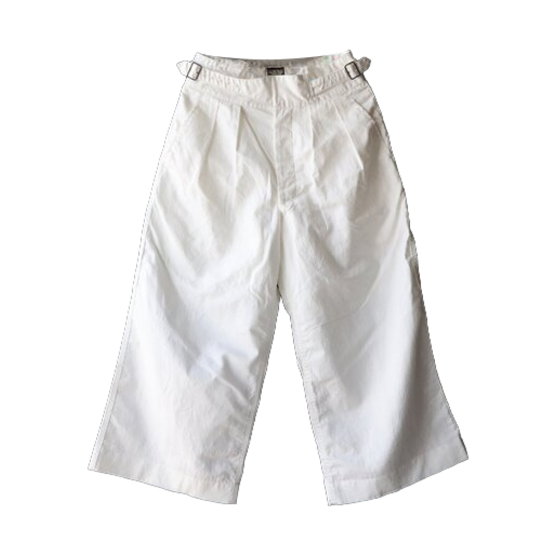 블랙 사인 CL 트윌 와이드 구르카 팬츠 클라우드 화이트(Black Sign CL Twill Wide Gurkha Pants Cloud White)
