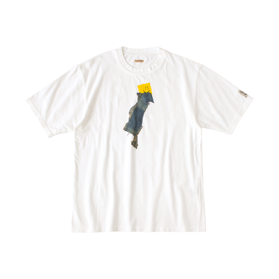 캐피탈 20 티셔츠 크루 T 패키쉬 보로 피스 스몰 화이트(Kapital 20 T-Shirt Crew T Peckish Boro Piece Small White) - 1