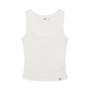 (W) Glowny G Classic Scoop Neck Sleeveless White
