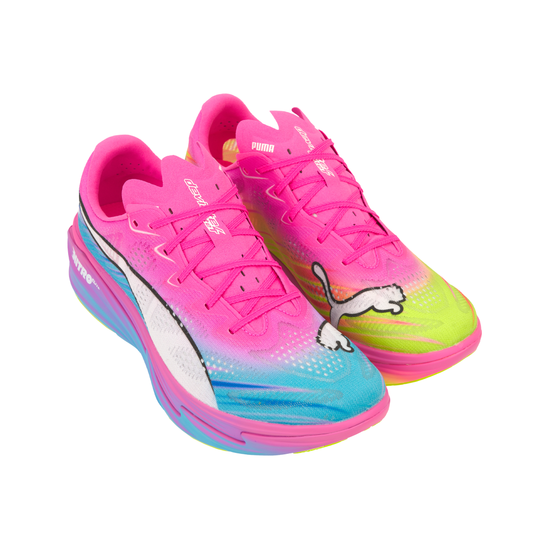 푸마 디비에이트 나이트로 엘리트 4 ST 포이즌 핑크 옐로우 얼러트(Puma Deviate Nitro Elite 4 ST Poison Pink Yellow Alert) - 4