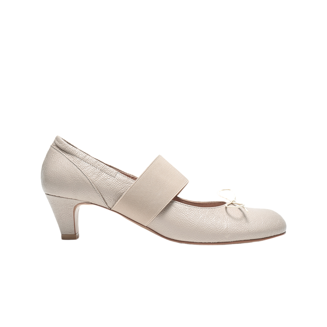 (W) 파르티멘토 스트랩 보우 발레리나 펌프스 아이보리((W) Partimento Strap Bow Ballerina Pumps Ivory)