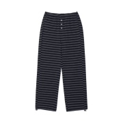 (W) Partimento PWC Stripe Jersey Wide Pants Black