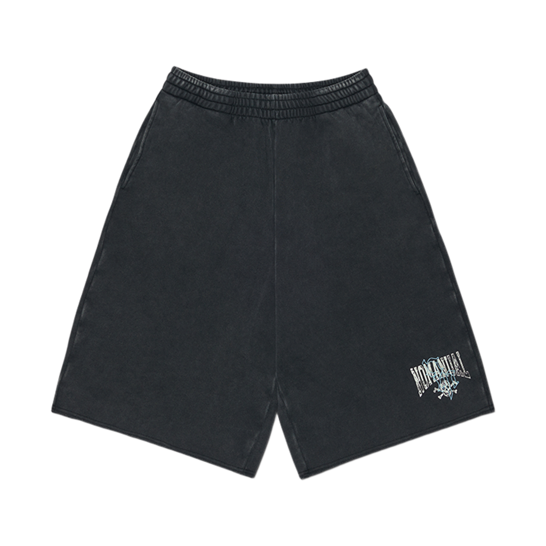NMSS62SP08WBK NOMANUAL NM Skull Sweatshort Washed Black