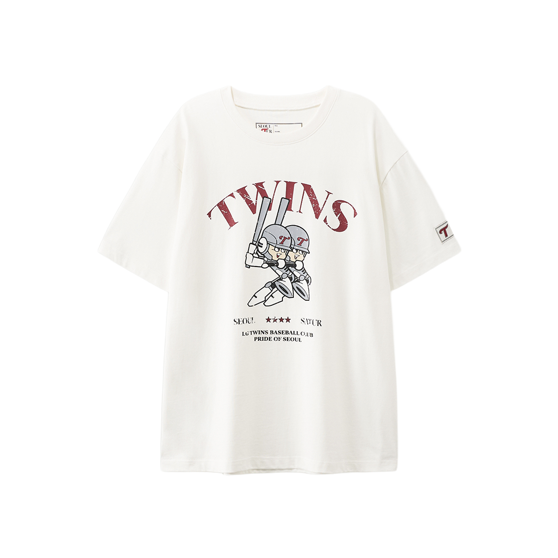 세터 X LG트윈스 반팔 티셔츠 화이트(SATUR X LG TWINS T-Shirt White) - 1