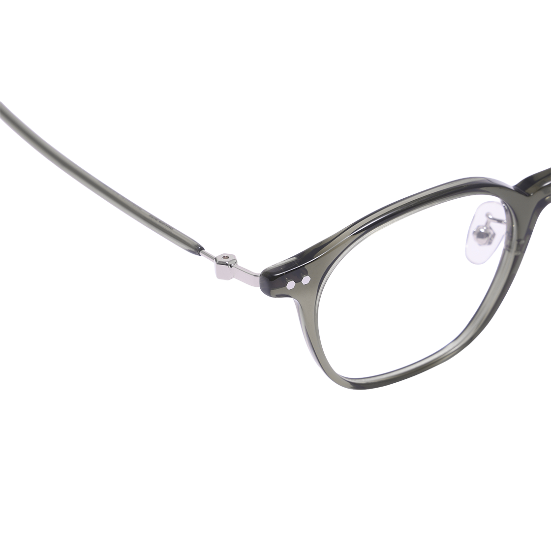 알로아이웨어 [SILVERBITE] SBG7606 1313G HD ACETATE 초경량 고밀도 아세테이트 카키 스퀘어 안경테(ALO EYEWEAR [SILVERBITE] SBG7606 1313G HD ACETATE ultra-light high-density acetate khaki square glasses frame) - 4