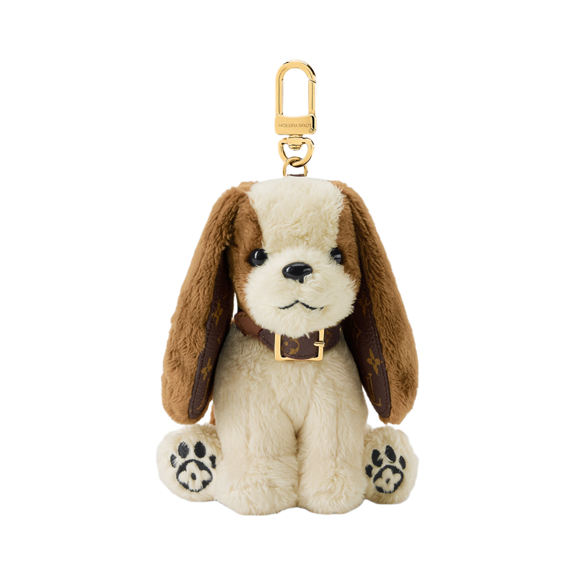 M03388 Louis Vuitton LV Dog Bag Charm White Brown