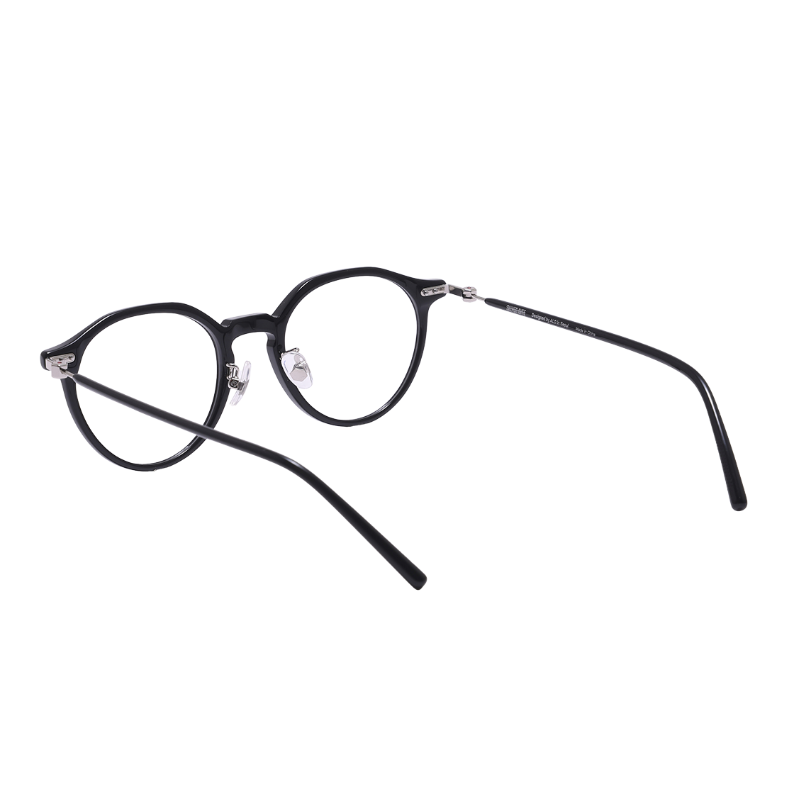 알로아이웨어 [SILVERBITE] SBG7605 0909G HD ACETATE 초경량 고밀도 아세테이트 블랙 판토 안경테(ALO EYEWEAR [SILVERBITE] SBG7605 0909G HD ACETATE ultra-light high-density acetate black panto eyeglass frame) - 3