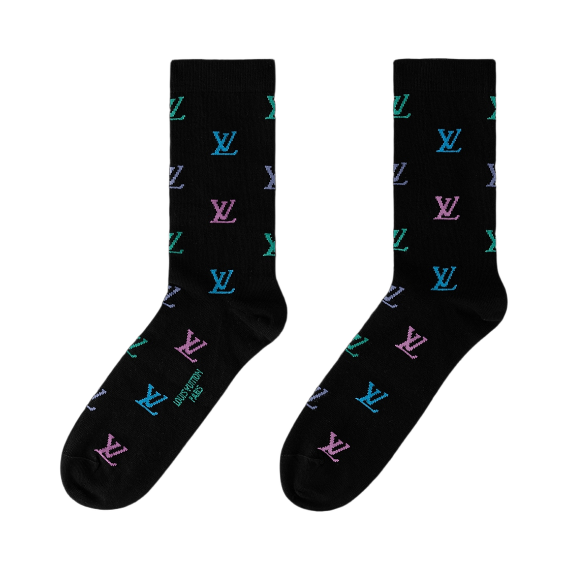 루이비통 스프링 캡슐 LV 블라종 쉐이딩 삭스 블랙(Louis Vuitton Spring Capsule LV Blason Shading Socks Black) - 2