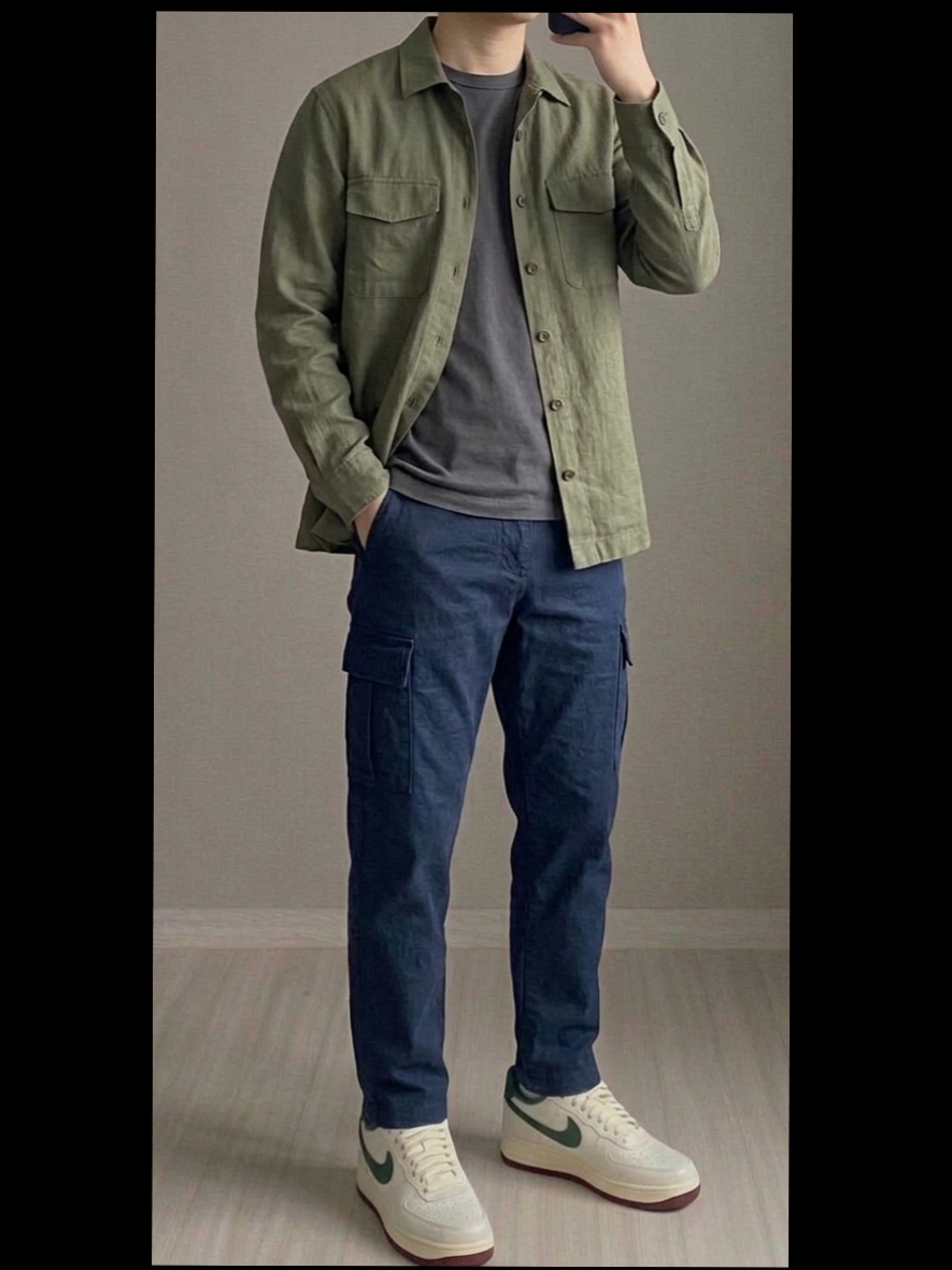 Nike Air Force 1 Low Phantom Alabaster 착용 스타일