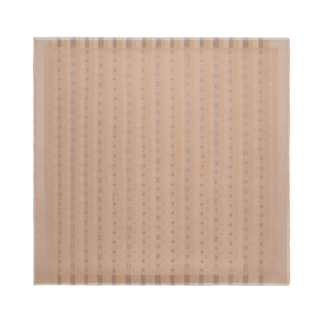 M76337 (W) Louis Vuitton So Shine Monogram Shawl Beige