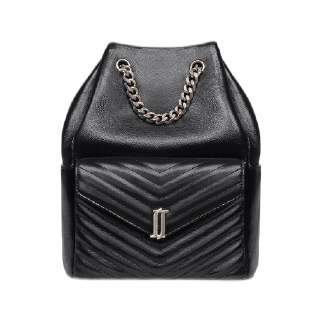제이에스티나 조엘 퀼팅 미디움 프론트 포켓 백팩 블랙(J.Estina Joelle Quilting Medium Front Pocket Backpack Black)
