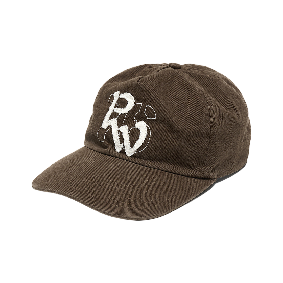 (W) 파르티멘토 PW76 아플리케 그랜대드 캡 브라운((W) Partimento Pw76 Applique Grandad Cap Brown) - 1