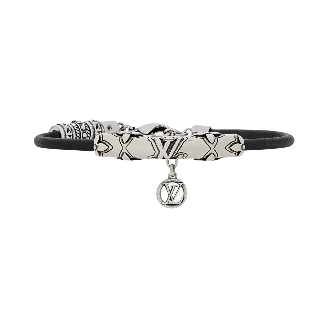 M4689D/M4689E Louis Vuitton LV Drift Leather Bracelet Silver