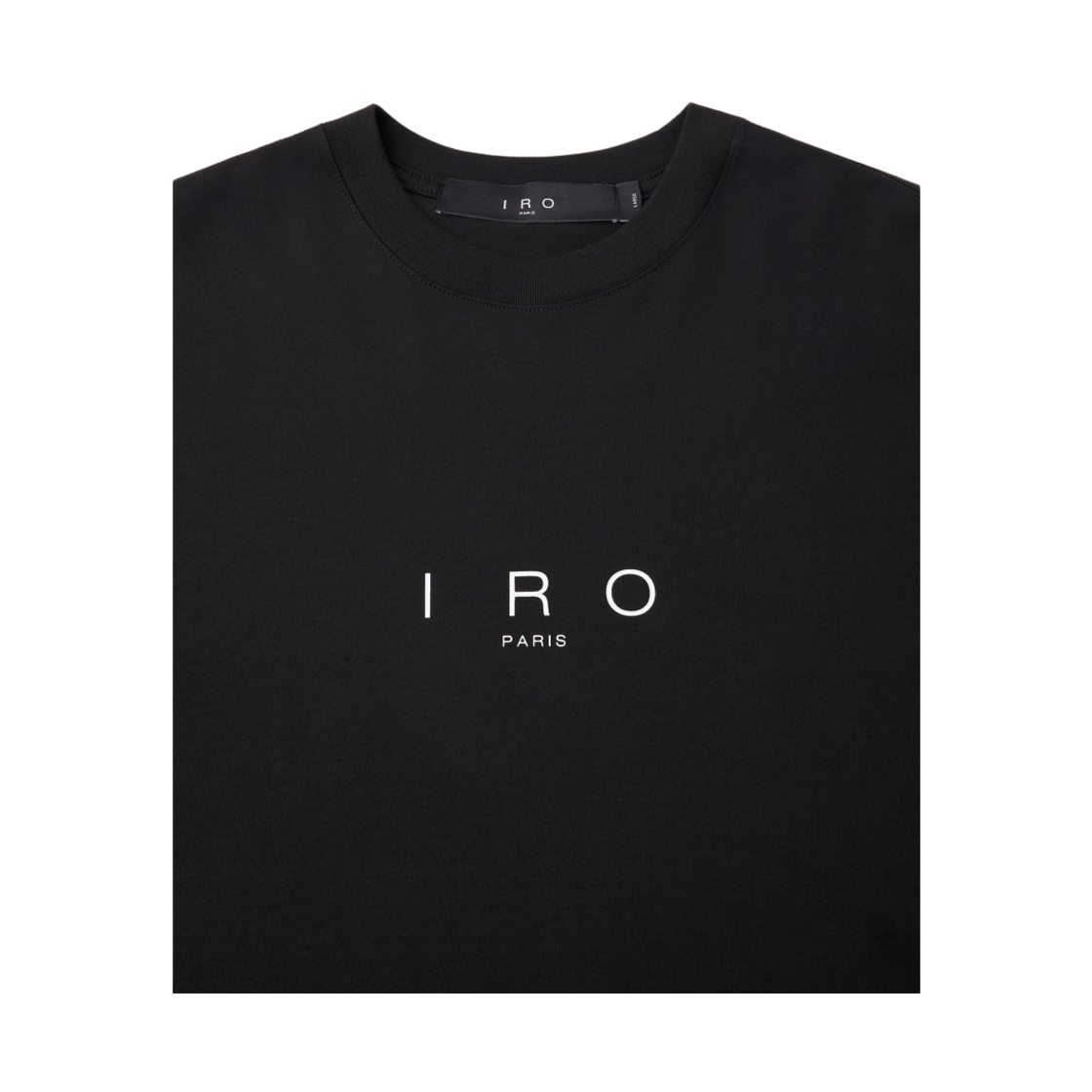 이로 베이직 로고 자수 실켓 반팔 티셔츠 블랙(Iro Basic Logo Embroidered Silket Short Sleeve T-Shirt Black) - 4