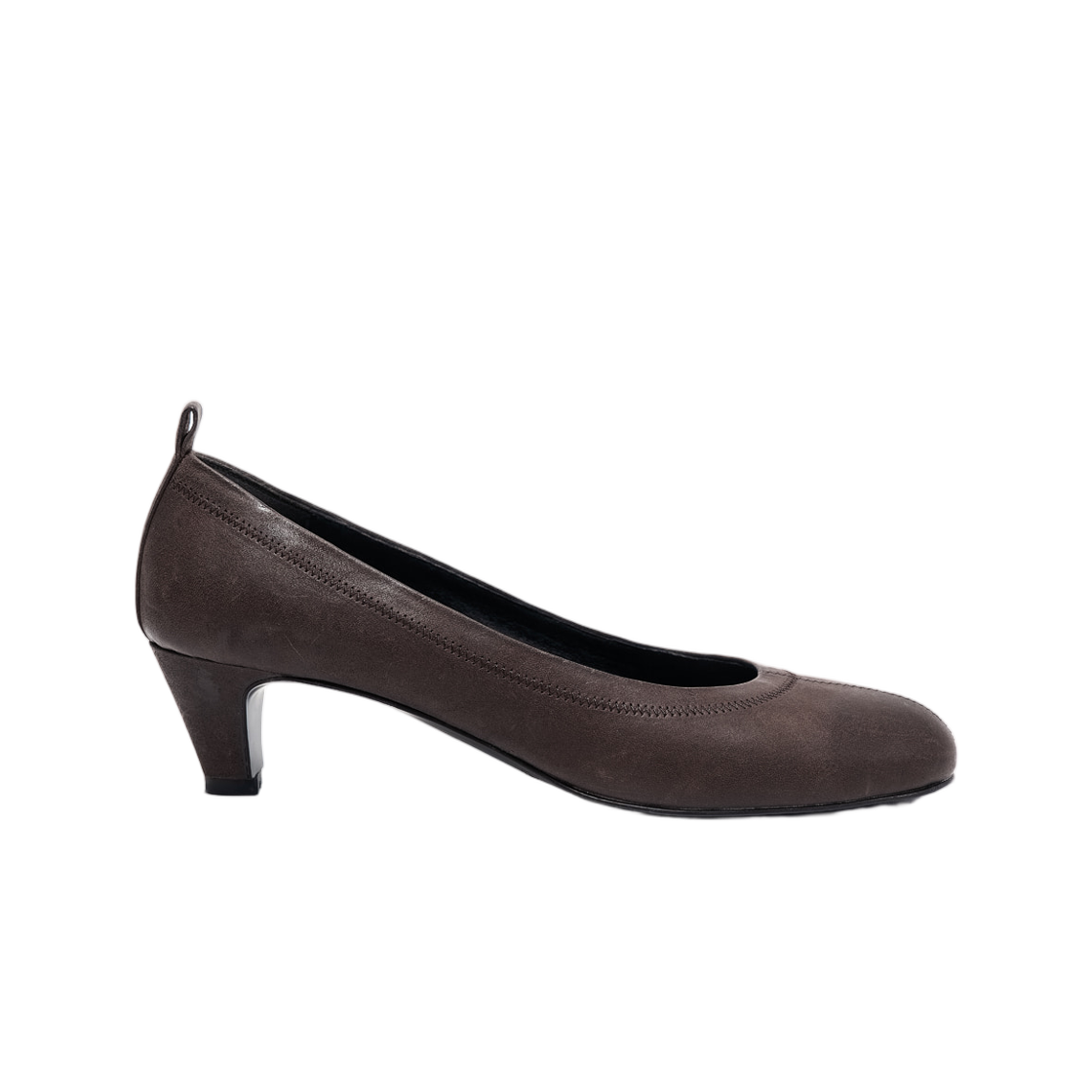 (W) 파르티멘토 빈티지 라운드 토 펌프스 브라운((W) Partimento Vintage Round Toe Pumps Brown)