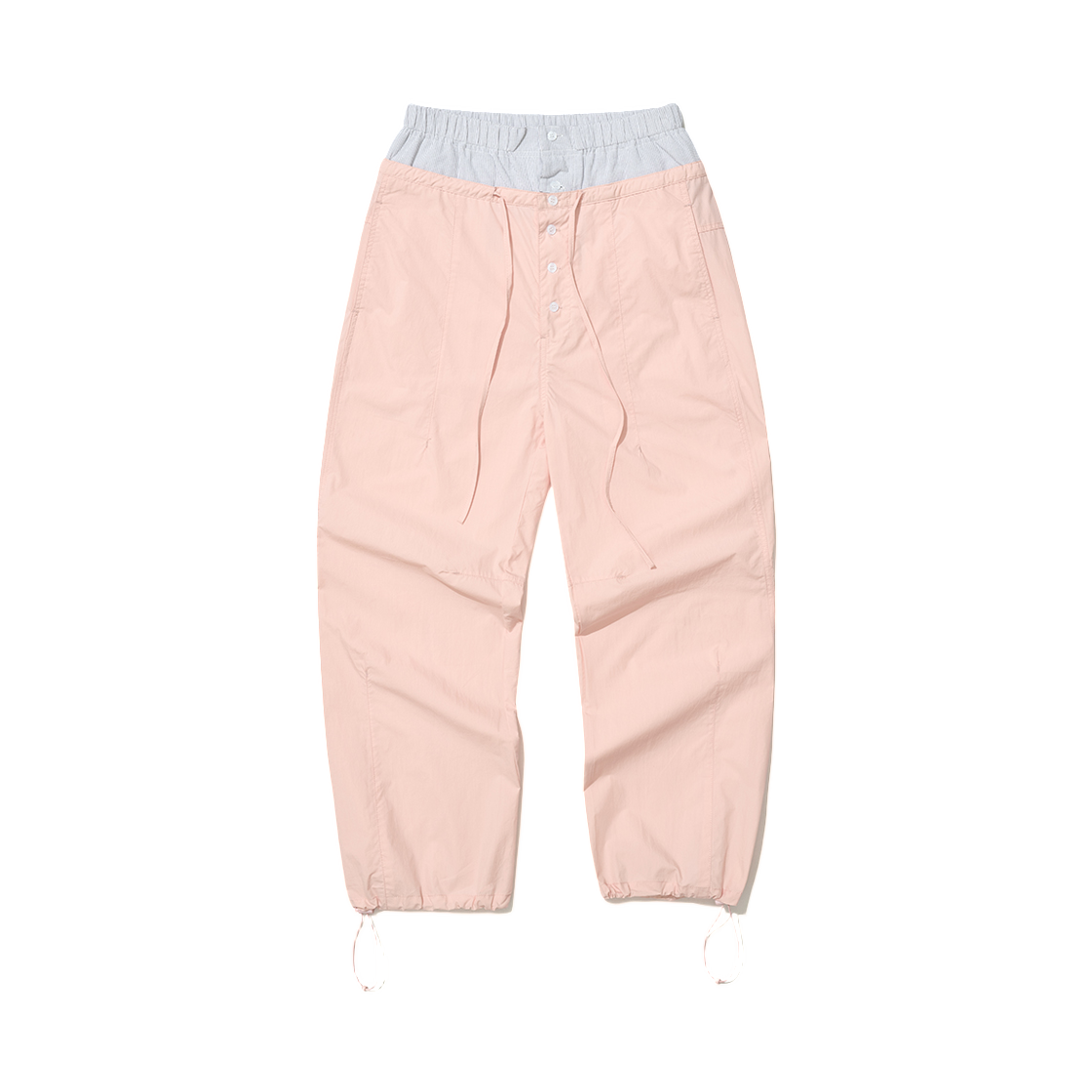 (W) 파르티멘토 더블 웨이스트 파라슈트 팬츠 핑크((W) Partimento Double Waist Parachute Pants Pink)