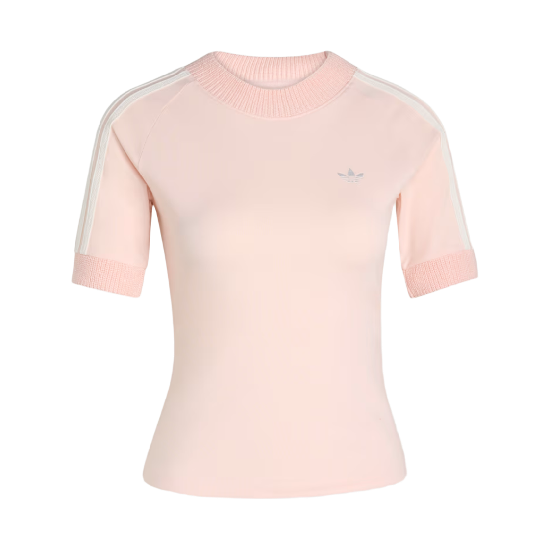 KD4317 (W) Adidas Originals Cali Knitted Crochet T-Shirt Sandy Pink - KR Sizing