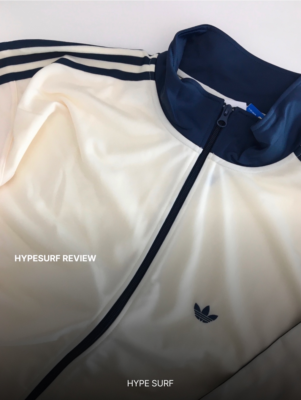 Adidas BB Track Top Cream White - KR Sizing 착용 스타일 - 3