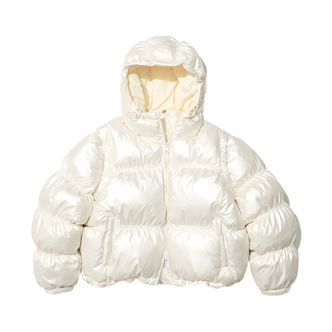 (W) 파르티멘토 3M 신슐레이트 투웨이 리버시블 후드 파카 아이보리((W) Partimento 3M Thinsulate 2Way Reversible Hooded Parka Ivory) - 1