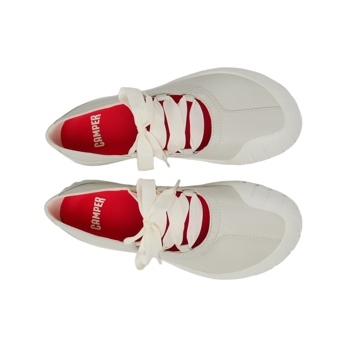 (W) 캠퍼 페우 패스+ 레더 발레리나 화이트((W) Camper Peu Path+ Leather Ballerinas White) - 2