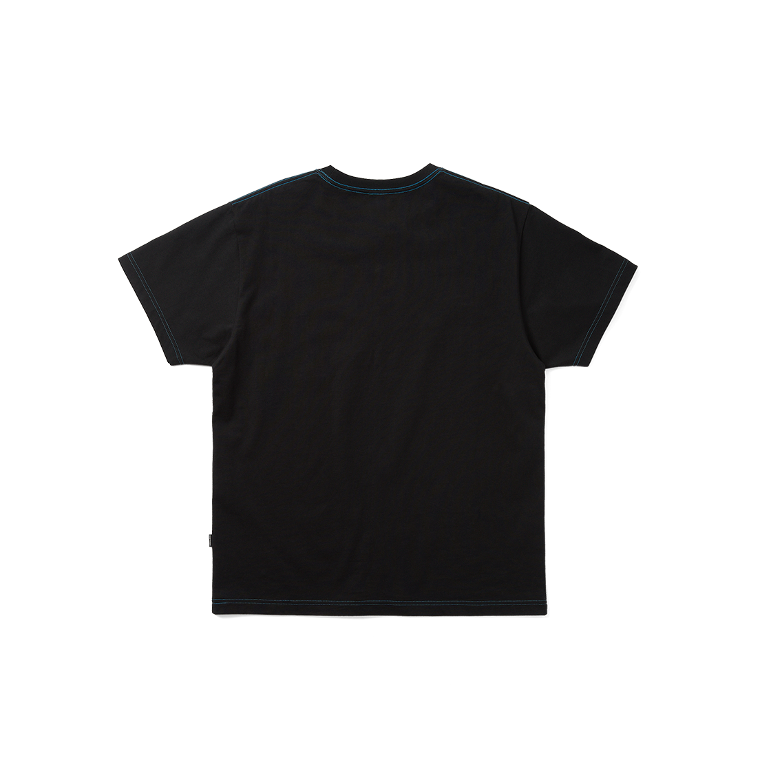 [더블적립] 예스아이씨 콘트라스트 스티치 체인 로고 티셔츠 블랙([더블적립] YESEYESEE Contrast Stitch Chain Logo Tee Black) - 2