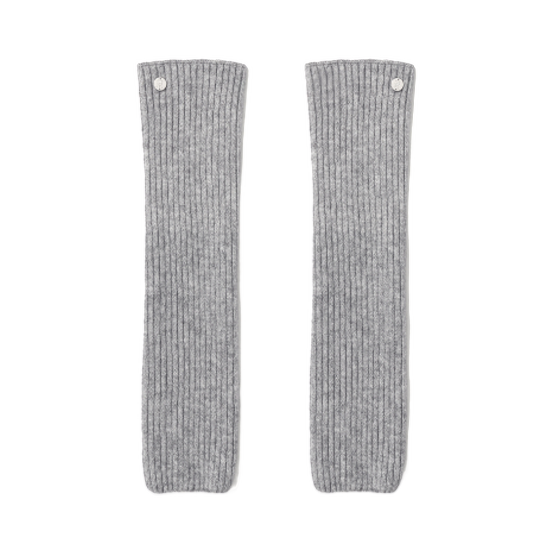 (W) 파르티멘토 버튼 포인티드 립드 레그 워머 멜란지((W) Partimento Button Pointed Ribbed Leg Warmer Melange)
