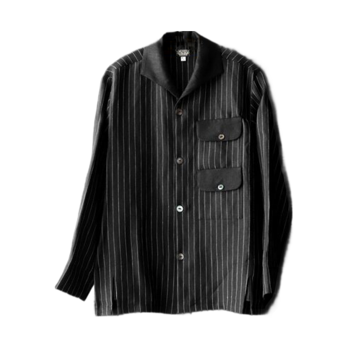 블랙 사인 이탈리안 칼라 2톤 지고로 자켓 레인 스트라이프(Black Sign Italian Collar 2 Tone “GIGORO” Jacket Rain Stripe) - 1