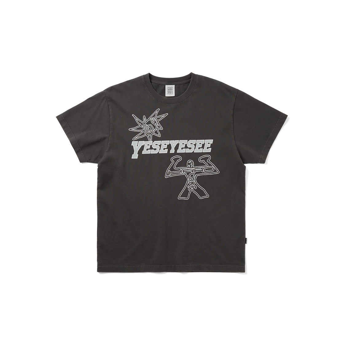 [더블적립] 예스아이씨 하드코어 티셔츠 차콜([더블적립] YESEYESEE Hardcore Tee Charcoal)