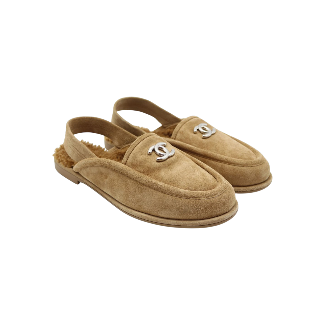 샤넬 스웨이드 시어링 뮬 G46601(Chanel Suede Shearling Mules G46601) - 1