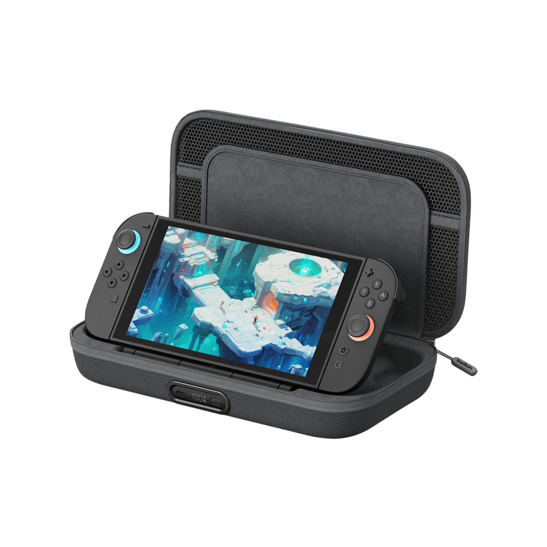 벨킨 닌텐도 스위치2 전용 충전 케이스 10000mAh 보조배터리 포함 파우치 ENA003 차(Belkin Nintendo Switch 2 Charging Case ENA003 Charcoal)