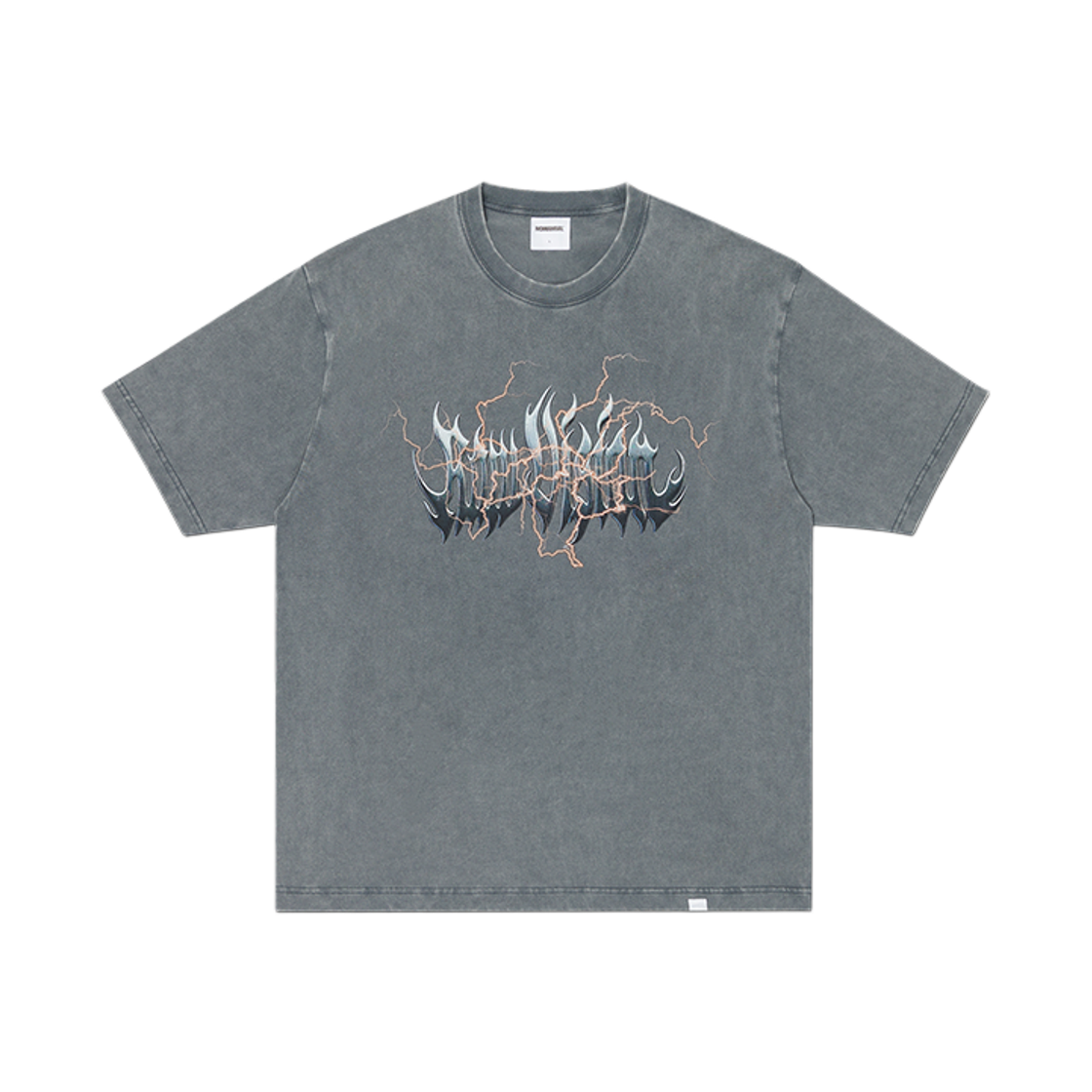 NMSS62TS28WCH NOMANUAL Lightning Raw Vision T-Shirt Washed Charcoal