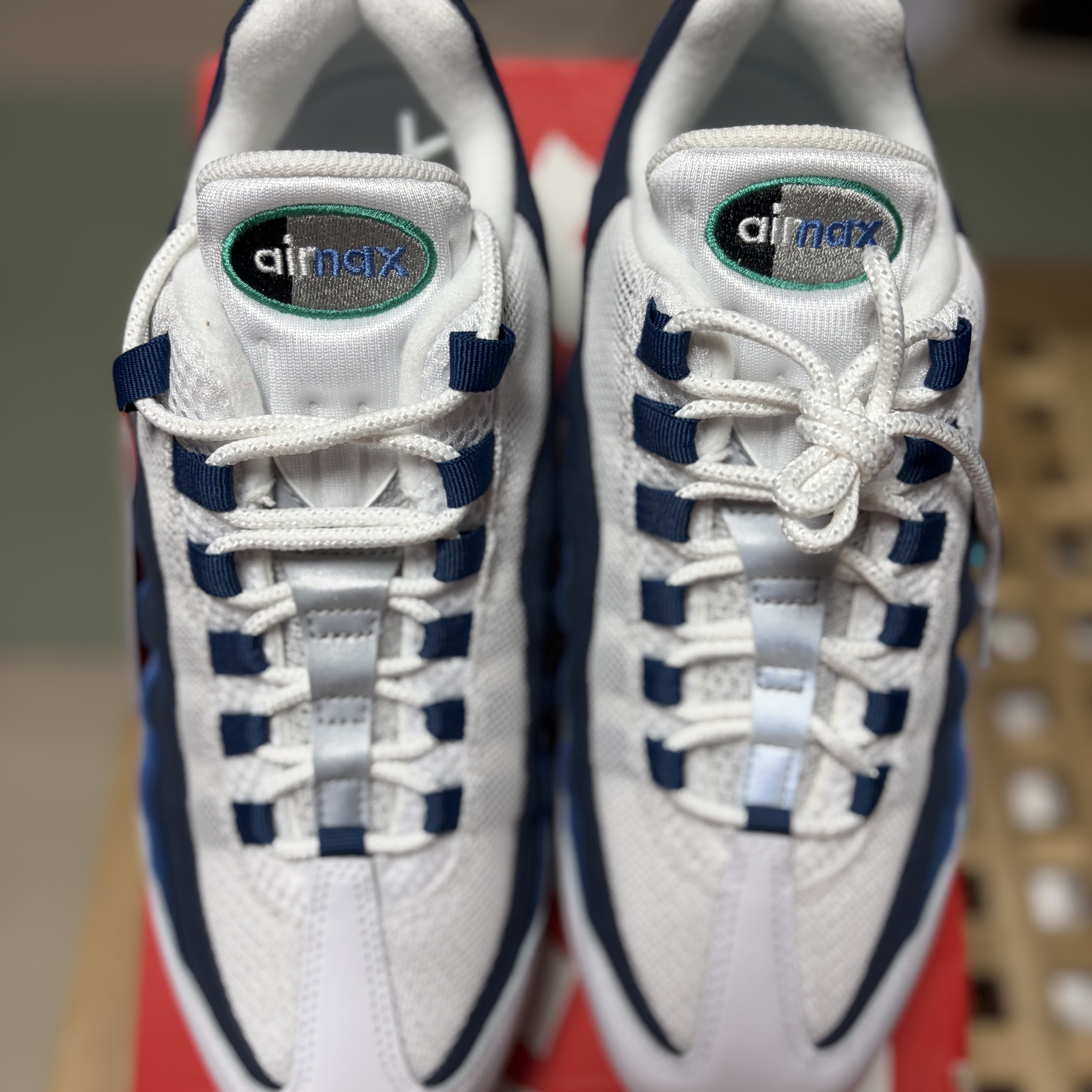 Nike Air Max 95 Big Bubble White Emerald Green 착용 스타일 - 4