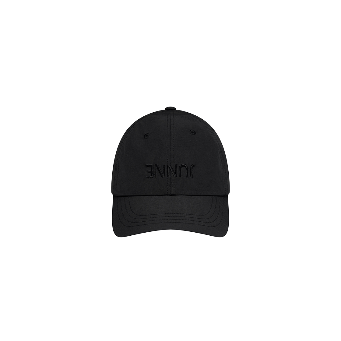 준느 A08 미러 로고 볼캡 나일론 블랙(Junne A08 Mirror Logo Ball Cap Nylon Black)