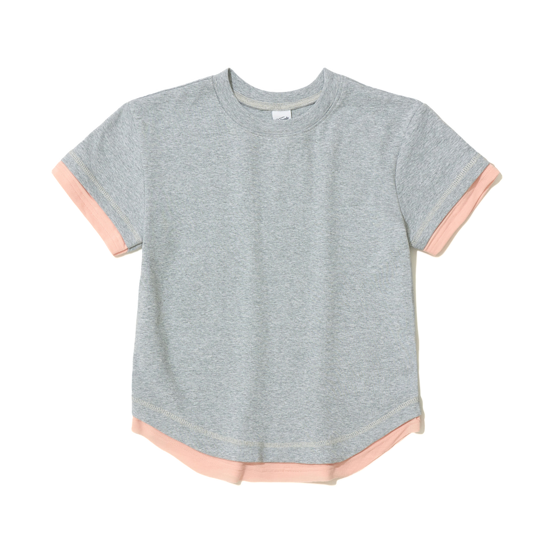 (W) 파르티멘토 레이어드 숏슬리브 티셔츠 멜란지((W) Partimento Layered Short Sleeve T-Shirt Melange)