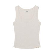 (W) Glowny G Classic Scoop Neck Sleeveless Oatmeal