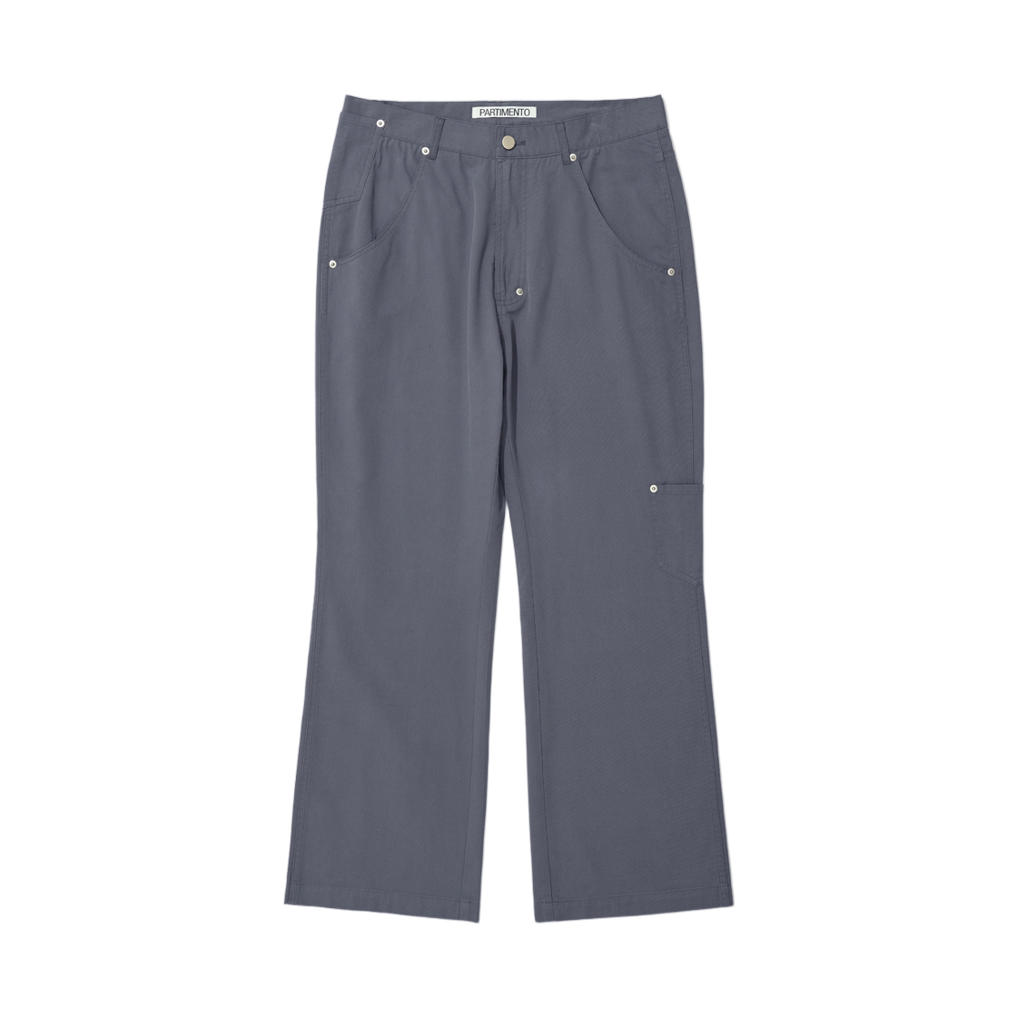 (W) 파르티멘토 포켓 포인티드 와이드 레그 팬츠 더스티 블루((W) Partimento Pocket Pointed Wide Leg Pants Dusty Blue)