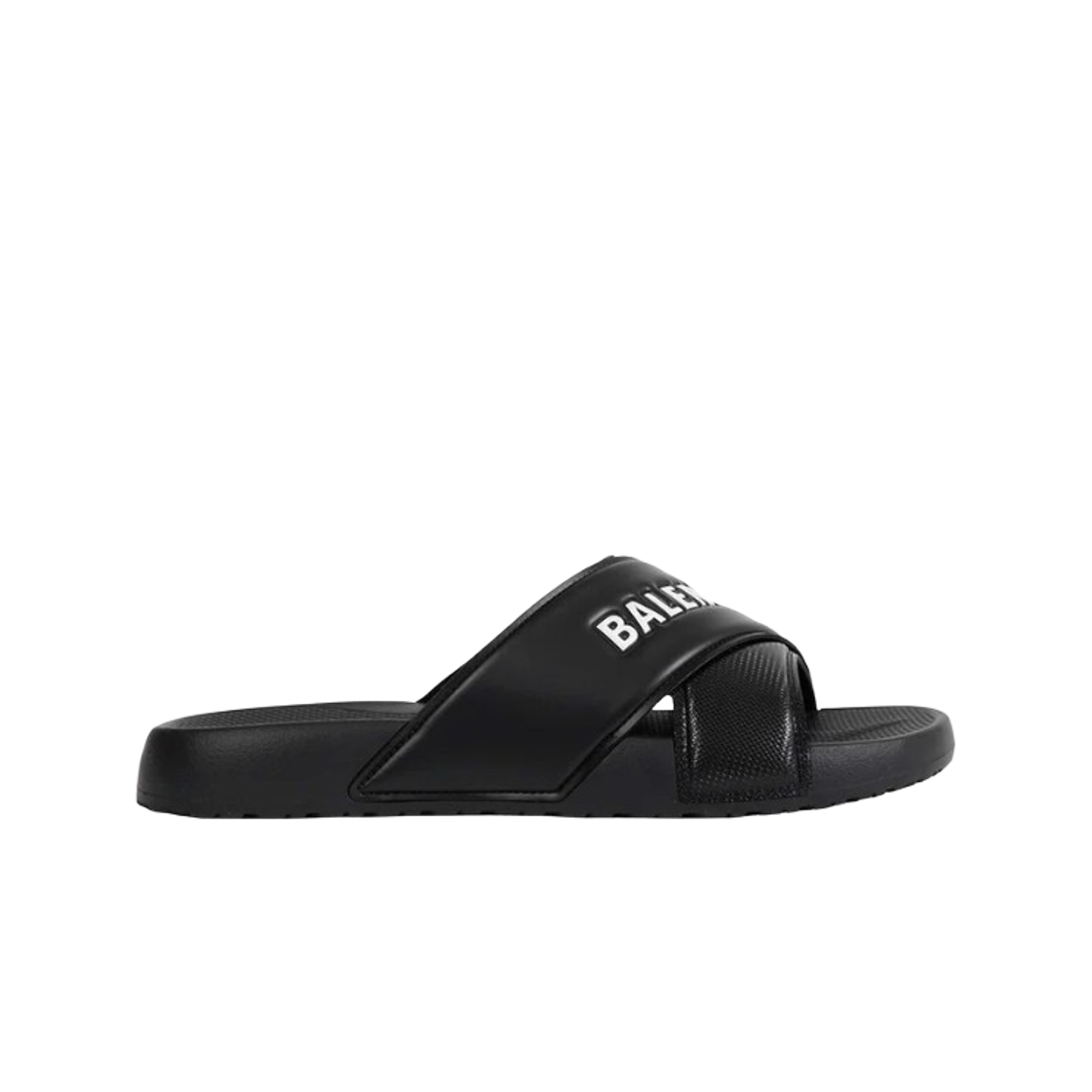 866163W0FPD1090 Balenciaga Sporty Pool Slide Sandal Black White