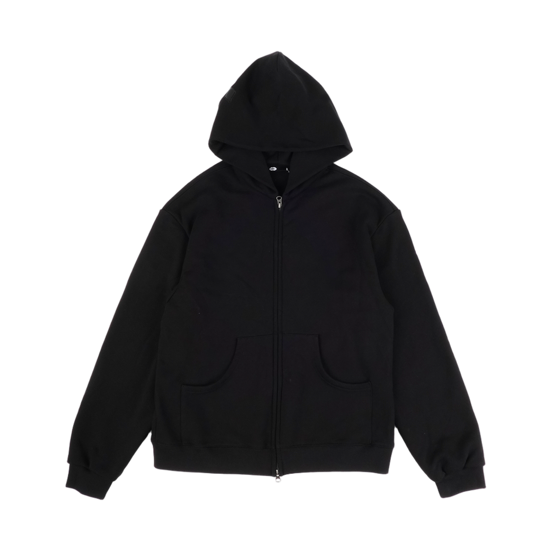 이알티알 x 니들 레더 아플리케 후드 집업 블랙(ERTR x Needle Leather Applique Hoodie Zip Up Black) - 1
