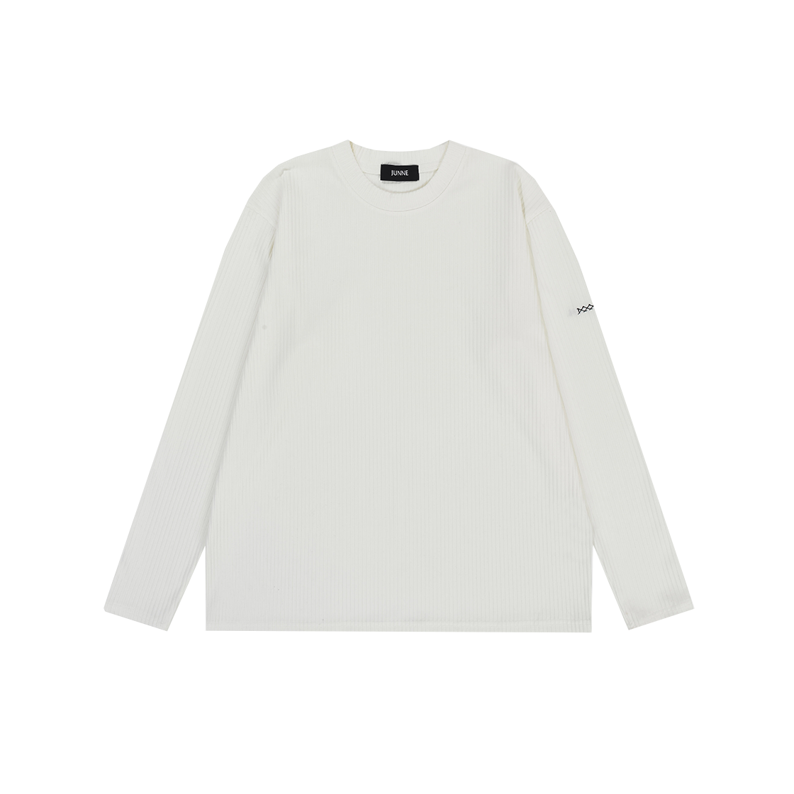 준느 T23 RE 플루이드 립 롱 슬리브 오프화이트(Junne T23 RE Fluid Rib Long Sleeves Off White)