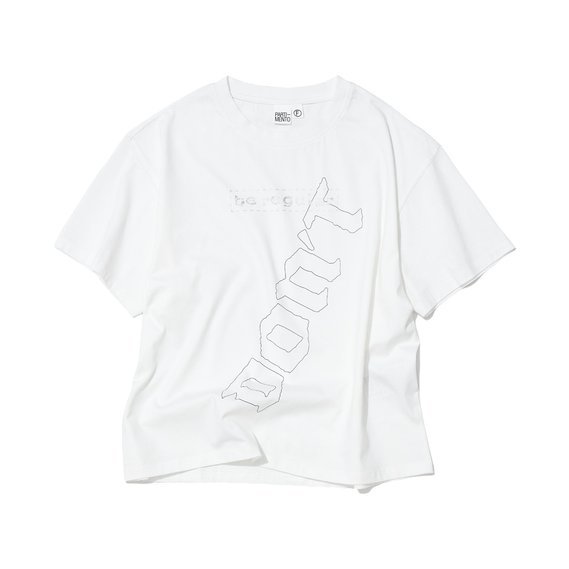 (W) 파르티멘토 DBR 프린트 레귤러 티셔츠 화이트((W) Partimento DBR Print Regular T-Shirt White)