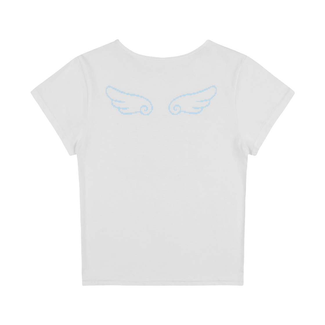 (W) 팬시 클럽 엔젤 마크 크롭 티셔츠 화이트((W) Fancy Club Angel Mark Cropped T-Shirt White) - 2