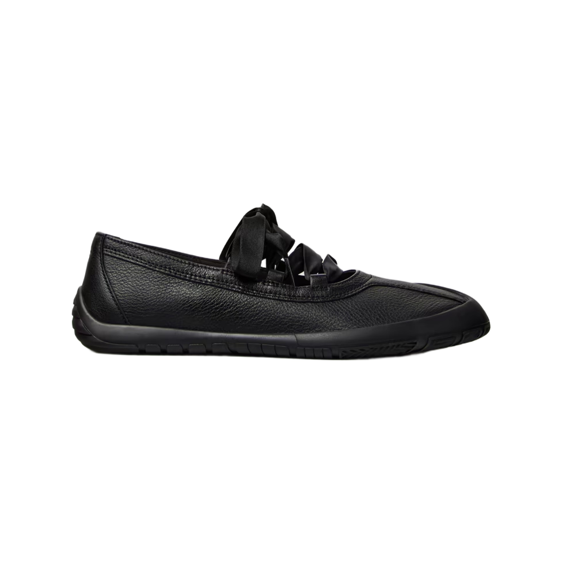 K201921-002 (W) Camper Peu Path+ Leather Ballerinas Black