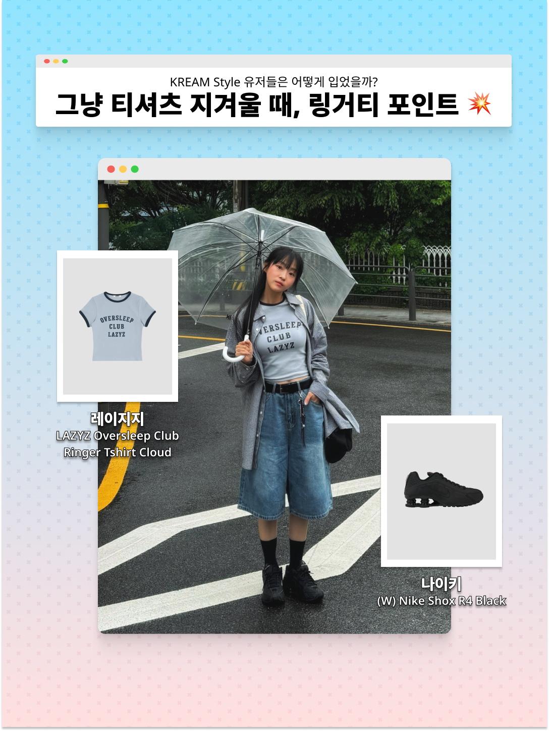 CAVISH Twin Star Ringer SS Tee Grey, Human Made Animal Head Keyring Yellow 착용 스타일 - 2